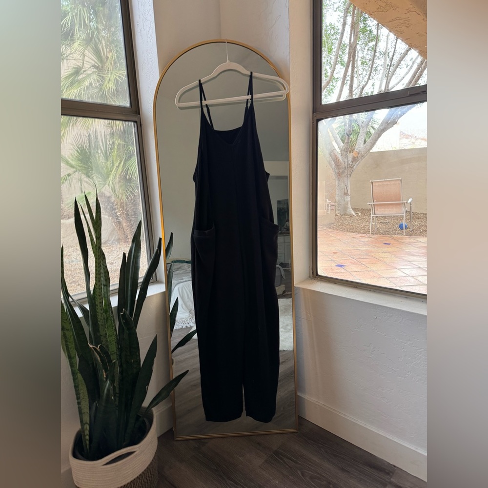 Black relaxed jumpsuit